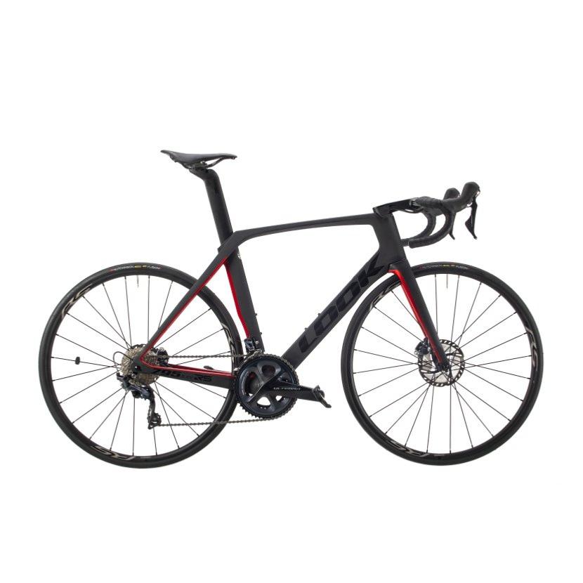 Vélo Route LOOK 795 Blade Disc Noir Black Metallic Red Mat Glossy